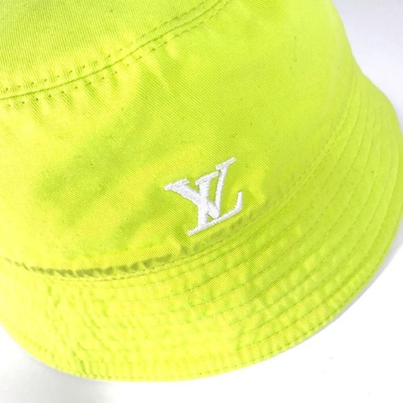 Auth LOUIS VUITTON M7064L Bicolor Bucket Hat-Monogram Neon hat bucket hat bob ha - Picture 7 of 11